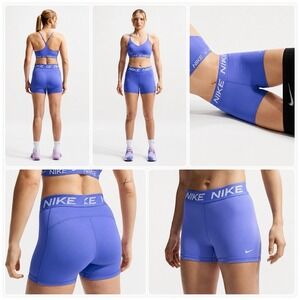 Nike Pro Women's Dri-FIT 5" Training Shorts Purple Size XS Compression